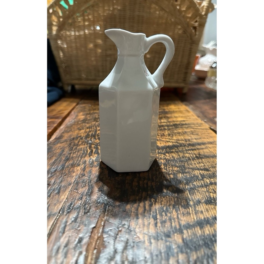 Vintage XCell Milk Glass Cruet Dressing Bottle